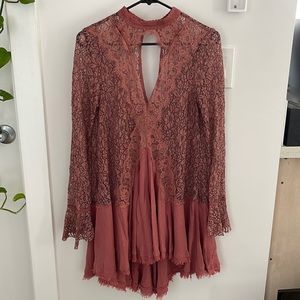 Free People Tell Tale Mauve Dress